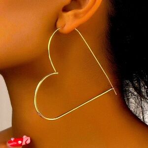 Heart Hoop Earrings